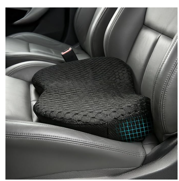 Livtribe cojin de asiento de automovil almohadilla de espuma viscoelastica para aliviar dolor de ciatica y espalda baja transpirable