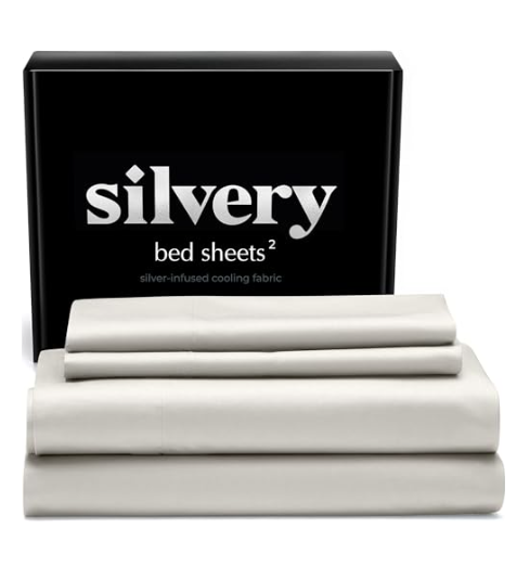 Silvery juego de sabanas con infusion de plata tecnologia autolimpiante higienica y transpirable