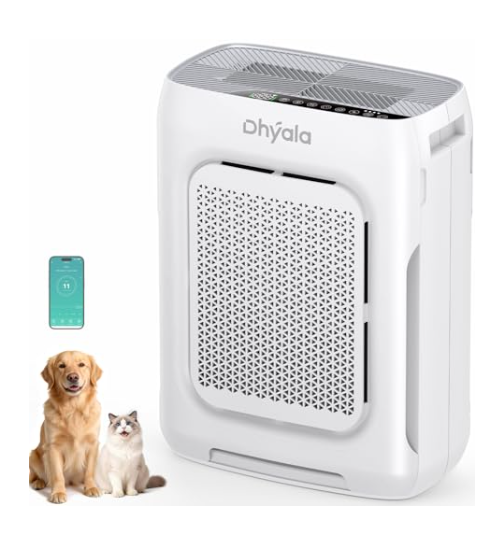 Dhyala purificador de aire inteligente WiFi para habitacion grande cobertura 3000 pies cuadrados filtro HEPA lavable
