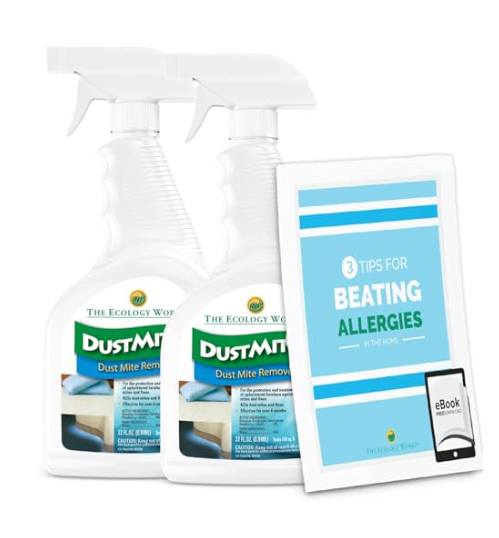 DustmiteX spray eliminador de acaros del polvo y pulgas antialergenos para cama y ropa de cama The Ecology Works