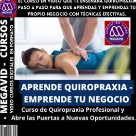Portada del curso Aprende Quiropraxia y Emprende tu Negocio con módulos en video